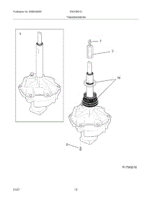 13 - Transmission parts for White Westinghouse Washer Dryer Combo SWXG831DQ1 from AppliancePartsPros.com