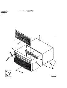 02 - Cabinet Front And Wrapper parts for Frigidaire Air Conditioner WAC051T7Z5 from AppliancePartsPros.com