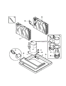 05 - Compressor parts for Frigidaire Air Conditioner WAC051T7Z2 from AppliancePartsPros.com