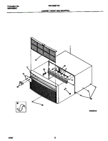 02 - Cabinet Front And Wrapper parts for Frigidaire Air Conditioner WAC066F7A3 from AppliancePartsPros.com