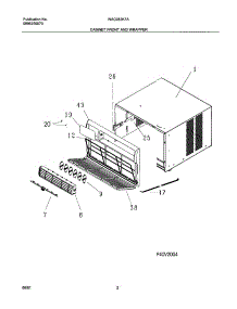 03 - Wrapper parts for White Westinghouse Air Conditioner WAC083K7A1 from AppliancePartsPros.com