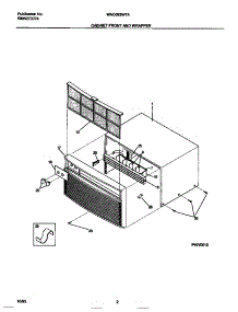02 - Cabinet Front And Wrapper parts for Frigidaire Air Conditioner WAC083W7A5 from AppliancePartsPros.com