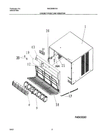 03 - Cabinet Front And Wrapper parts for White Westinghouse Air Conditioner WAC083K7A4 from AppliancePartsPros.com