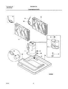 09 - Compressor Parts parts for White Westinghouse Air Conditioner WAC083K7A4 from AppliancePartsPros.com
