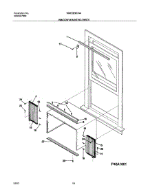 11 - Window Mounting Parts parts for White Westinghouse Air Conditioner WAC083K7A4 from AppliancePartsPros.com