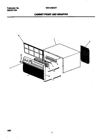 02 - Cabinet Front / Wrapper parts for Frigidaire Air Conditioner WAH106H2T1 from AppliancePartsPros.com