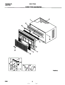 02 - Cabinet Front And Wrapper parts for Frigidaire Air Conditioner WAH117P2T5 from AppliancePartsPros.com