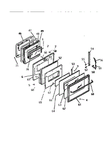 03 - Upper Oven Door parts for Frigidaire Oven KB883GDMO from AppliancePartsPros.com