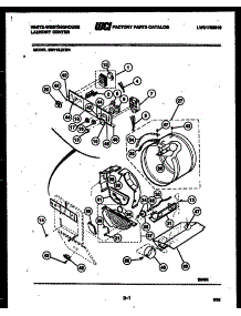 03 - Console Control And Drum parts for Frigidaire Washer Dryer Combo SM115JXW4 from AppliancePartsPros.com