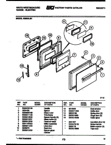 03 - Door Parts parts for Frigidaire Oven KB883LM1 from AppliancePartsPros.com