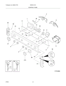 07 - Control Panel parts for White Westinghouse Washer Dryer Combo SWSG1031DQ0 from AppliancePartsPros.com