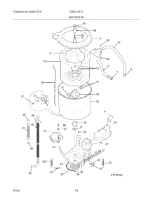 11 - Motor / Tub parts for White Westinghouse Washer Dryer Combo SWSG1031DQ0 from AppliancePartsPros.com