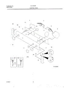 07 - Control Panel parts for White Westinghouse Washer Dryer Combo WLXG42REW1 from AppliancePartsPros.com