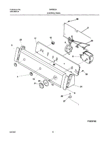 09 - Control Panel parts for White Westinghouse Washer SWS933AS1 from AppliancePartsPros.com