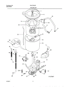 05 - Wshr Mtr,Hose parts for White Westinghouse Washer SWX703AS0 from AppliancePartsPros.com