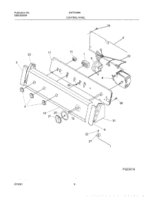 09 - Control Panel parts for White Westinghouse Washer SWT1549AQ0 from AppliancePartsPros.com