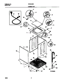 02 - Cabinet / Top parts for Frigidaire Washer WWS445RBW0 from AppliancePartsPros.com