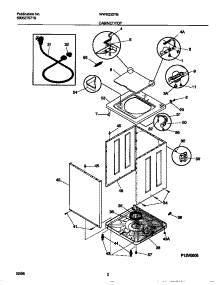 02 - Cabinet / Top parts for Frigidaire Washer WWX233YBW3 from AppliancePartsPros.com