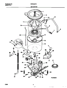 03 - Motor / Tub parts for Frigidaire Washer WWX233YBW3 from AppliancePartsPros.com