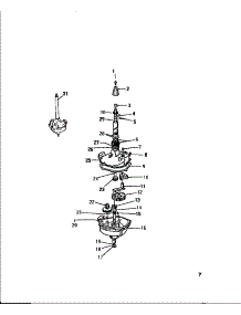 07 - Transmission parts for Frigidaire Washer LC550EXW3 from AppliancePartsPros.com