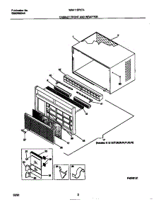 02 - Cabinet Front And Wrapper parts for Frigidaire Air Conditioner WAH11EP2T4 from AppliancePartsPros.com