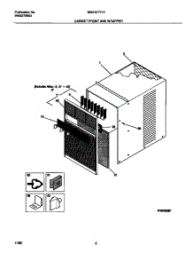 02 - Cabinet Front And Wrapper parts for Frigidaire Air Conditioner WAK107Y1V from AppliancePartsPros.com