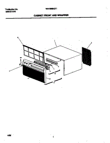 02 - Cabinet Front / Wrapper parts for Frigidaire Air Conditioner WAH096H2T1 from AppliancePartsPros.com