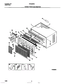02 - Cabinet Front And Wrapper parts for Frigidaire Air Conditioner WAS226W2A2 from AppliancePartsPros.com