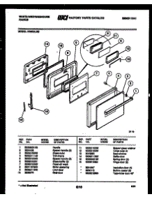 03 - Door Parts parts for Frigidaire Oven KB663LM2 from AppliancePartsPros.com