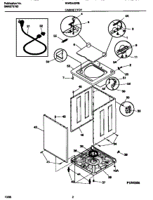 02 - Cabinet / Top parts for Frigidaire Washer WWS445RBW2 from AppliancePartsPros.com