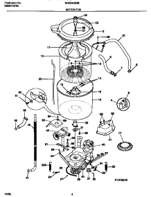 03 - Motor / Tub parts for Frigidaire Washer WWS445RBW2 from AppliancePartsPros.com