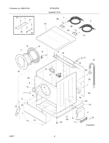 05 - Cabinet / Top parts for White Westinghouse Washer WTR430FS0 from AppliancePartsPros.com