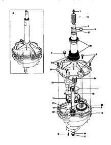 04 - Transmission parts for Frigidaire Washer WWX645RBS2 from AppliancePartsPros.com