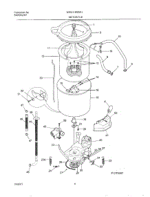 05 - Wshr Mtr,Hose parts for White Westinghouse Washer WWX111REW1 from AppliancePartsPros.com