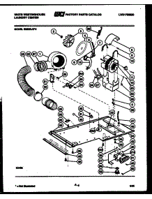 04 - Dryer Motor, Blower And Belt parts for Frigidaire Washer Dryer Combo SM230JXD4 from AppliancePartsPros.com