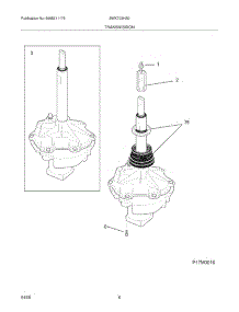 07 - Transmission parts for White Westinghouse Washer SWX703HS0 from AppliancePartsPros.com