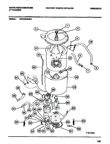 03 - Tubs, Hoses, Motor parts for Frigidaire Washer WWX233RBS1 from AppliancePartsPros.com