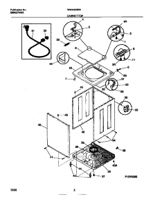 02 - Cabinet / Top parts for Frigidaire Washer WWX433RBW4 from AppliancePartsPros.com