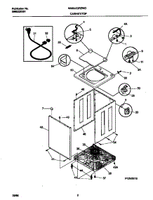 02 - Cabinet / Top parts for Frigidaire Washer WWX433REW0 from AppliancePartsPros.com