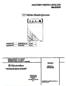 White-Westinghouse White-Westinghouse / Washer - P5995345054 Cover parts for White Westinghouse Washer WWX645RET0 from AppliancePartsPros.com