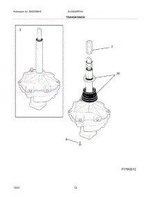 13 - Transmission parts for White Westinghouse Washer Dryer Combo WLSG62RFW4 from AppliancePartsPros.com