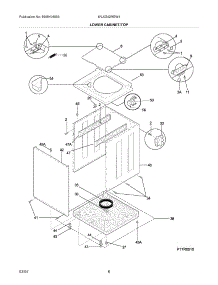 09 - Lower Cabinet / Top parts for White Westinghouse Washer Dryer Combo WLXG42REW4 from AppliancePartsPros.com