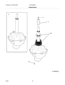 13 - Transmission parts for White Westinghouse Washer Dryer Combo WLXG42REW4 from AppliancePartsPros.com