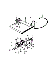 03 - Top Panel parts for Frigidaire Washer LT800JXW1 from AppliancePartsPros.com
