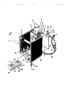 05 - Cabinet, Hoses parts for Frigidaire Washer LT800JXW1 from AppliancePartsPros.com