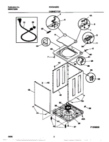 02 - Cabinet / Top parts for Frigidaire Washer WWS445RBW1 from AppliancePartsPros.com