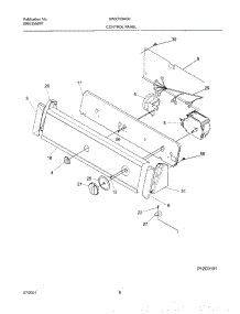 09 - Control Panel parts for White Westinghouse Washer SWX703AQ0 from AppliancePartsPros.com