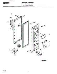 03 - Refrigerator Door parts for Frigidaire Refrigerator WRS20PRBD1 from AppliancePartsPros.com