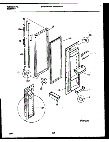 03 - Refrigerator Door Parts parts for Frigidaire Refrigerator WRS22WRAD1 from AppliancePartsPros.com