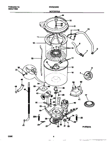 03 - Motor / Tub parts for Frigidaire Washer WWS233RBD1 from AppliancePartsPros.com